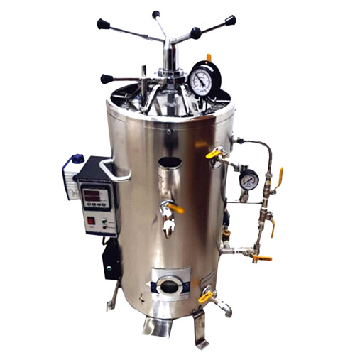 Vertical High Pressure Autoclave-Triple Wall with Steam Storage and Vacuum Drying Feature