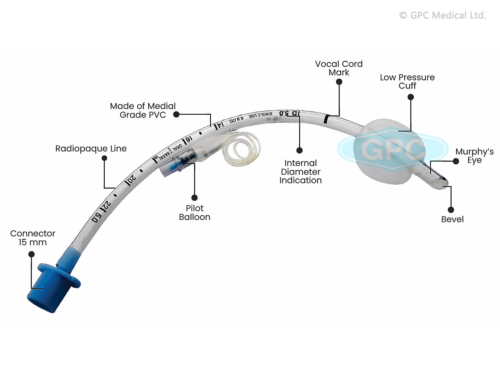 EndoTracheal Tube Cuffed (Nasal/Oral) Manufacturer & Supplier | India